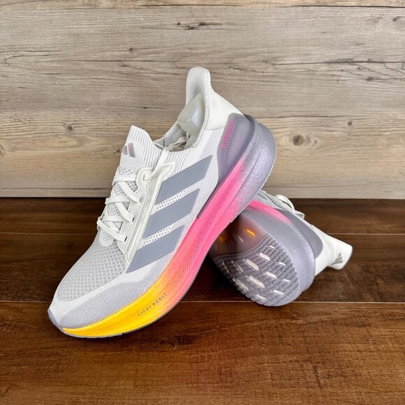 adidas UltraBoost 5X Mens Size 11.5 Cloud White Halo Silver Lucid Pink IH0636 - Picture 1 of 9